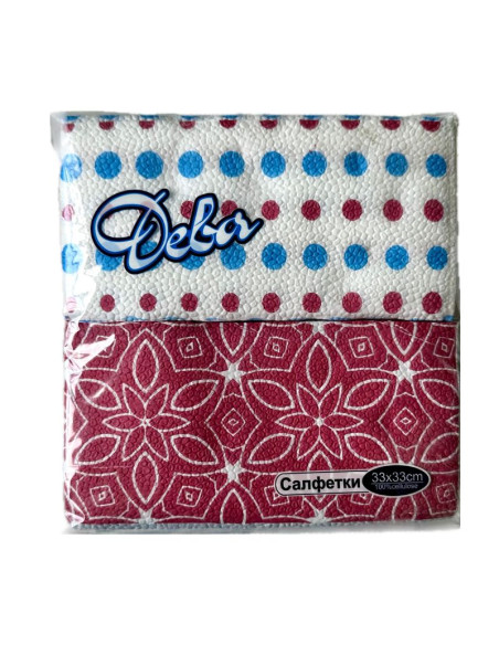 Салфетки Дева цветни 60бр.