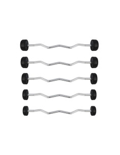 Фиксирана счупена гумена щанга HMS GSL10 10 кг