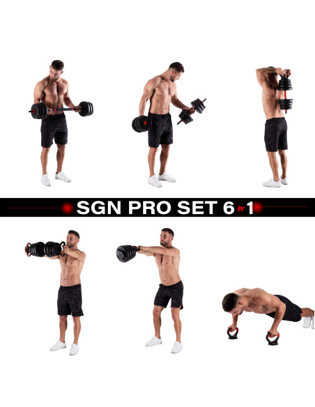 ПРОФЕСИОНАЛЕН КОМПЛЕКТ 6-В-1 КОМПЛЕКТ С ТЕЖЕСТИ 20KG HMS