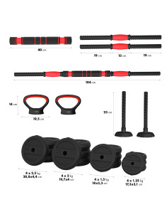 ПРОФЕСИОНАЛЕН КОМПЛЕКТ 6-В-1 КОМПЛЕКТ С ТЕЖЕСТИ 30KG HMS 2
