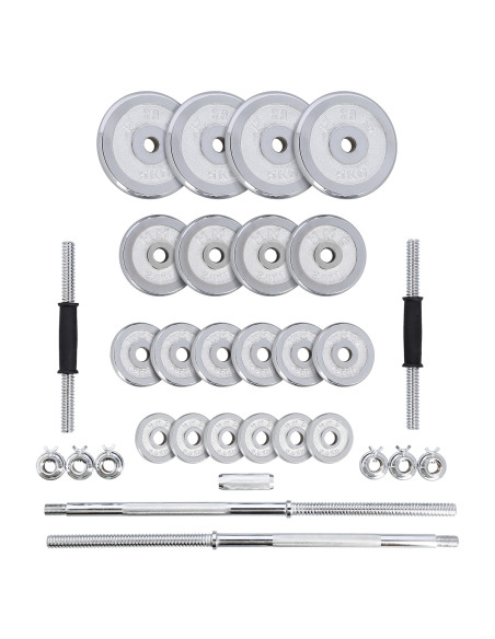 Дъмбел-щанга в куфар Chrome 2x25 KG HMS