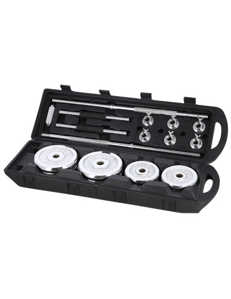 Дъмбел-щанга в куфар Chrome 2x25 KG HMS