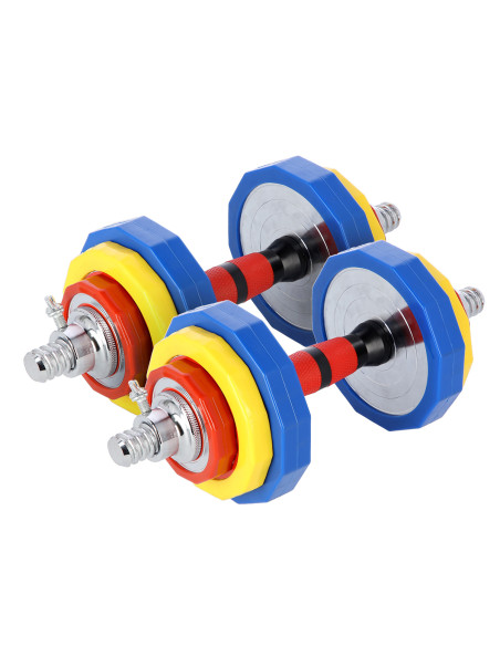 Дъмбел-Щанга в калъф цветен 2х10кг HMS