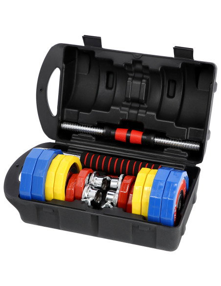 Дъмбел-Щанга в калъф цветен 2х10кг HMS