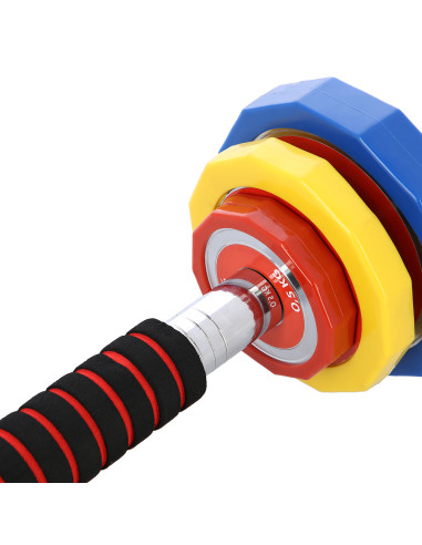 Дъмбел-Щанга в калъф цветен 2х10кг HMS