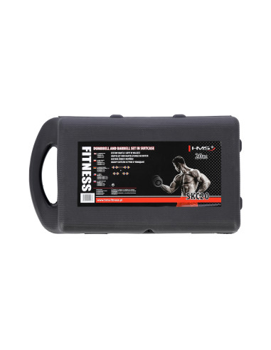 Дъмбел-Щанга в калъф цветен 2х10кг HMS