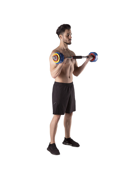 Дъмбел-Щанга в калъф цветен 2х10кг HMS