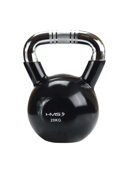 Kettlebell HMS KTC20 ЧЕРНА чугунена назъбена дръжка