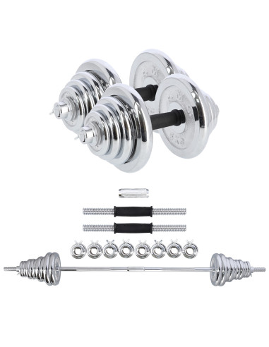 ДЪМБЕЛИ-ЩАНГИ ПРАВИ И ЩАНГИ В КАЛЪФ ХРОМ 55KG HMS