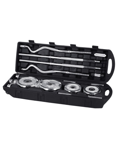 ДЪМБЕЛИ-ЩАНГИ ПРАВИ И ЩАНГИ В КАЛЪФ ХРОМ 55KG HMS