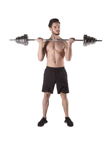 ДЪМБЕЛИ-ЩАНГИ ПРАВИ И ЩАНГИ В КАЛЪФ ХРОМ 55KG HMS