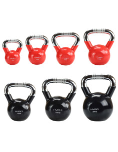 Kettlebell HMS KTC12 ЧЕРНА чугунена назъбена дръжка