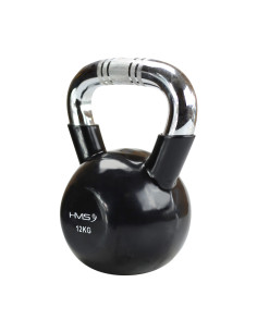 Kettlebell HMS KTC12 ЧЕРНА чугунена назъбена дръжка 2