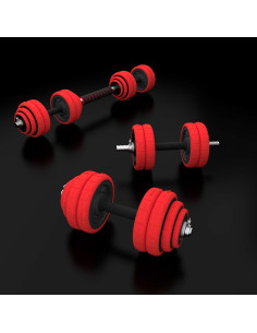КОМПЛЕКТ ДЪМБЕЛИ С ГУМЕНО ПОКРИТИЕ 30KG HMS 2