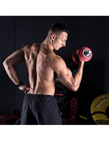 КОМПЛЕКТ ДЪМБЕЛИ С ГУМЕНО ПОКРИТИЕ 30KG HMS