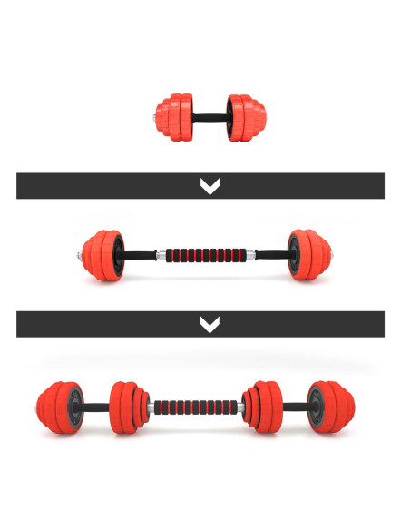 КОМПЛЕКТ ДЪМБЕЛИ С ГУМЕНО ПОКРИТИЕ 30KG HMS