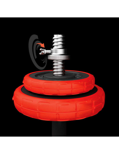 КОМПЛЕКТ ДЪМБЕЛИ С ГУМЕНО ПОКРИТИЕ 30KG HMS