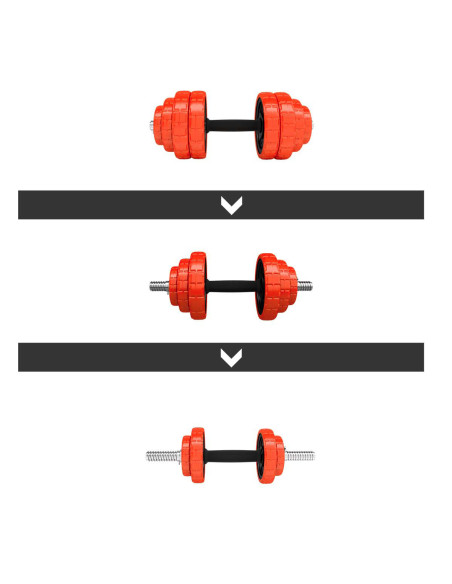 КОМПЛЕКТ ДЪМБЕЛИ С ГУМЕНО ПОКРИТИЕ 30KG HMS