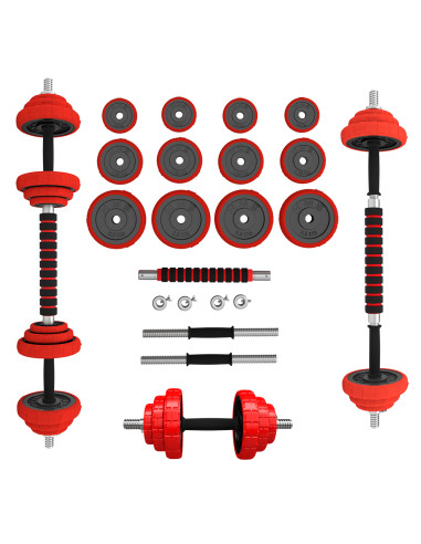 КОМПЛЕКТ ДЪМБЕЛИ С ГУМЕНО ПОКРИТИЕ 20KG HMS