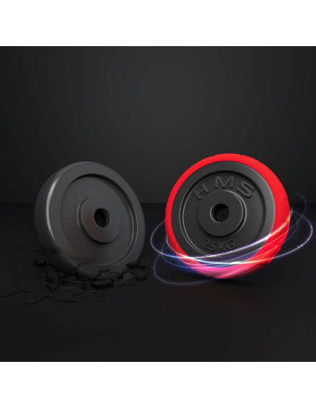 КОМПЛЕКТ ДЪМБЕЛИ С ГУМЕНО ПОКРИТИЕ 20KG HMS