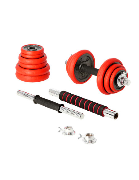 КОМПЛЕКТ ДЪМБЕЛИ С ГУМЕНО ПОКРИТИЕ 20KG HMS