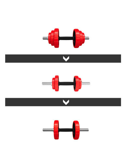 КОМПЛЕКТ ДЪМБЕЛИ С ГУМЕНО ПОКРИТИЕ 20KG HMS