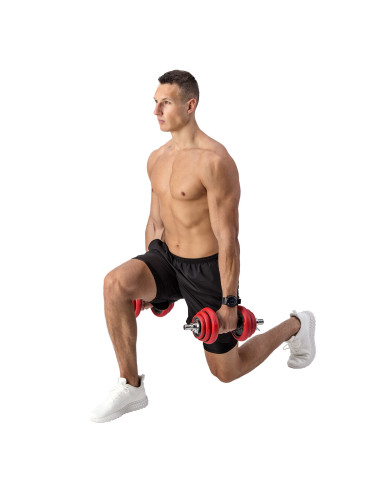 КОМПЛЕКТ ДЪМБЕЛИ С ГУМЕНО ПОКРИТИЕ 20KG HMS