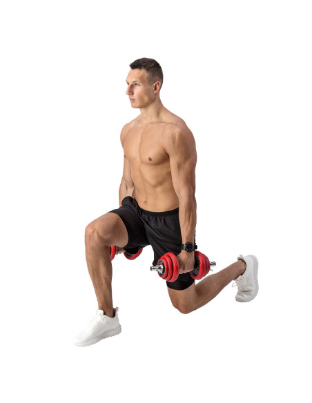 КОМПЛЕКТ ДЪМБЕЛИ С ГУМЕНО ПОКРИТИЕ 20KG HMS