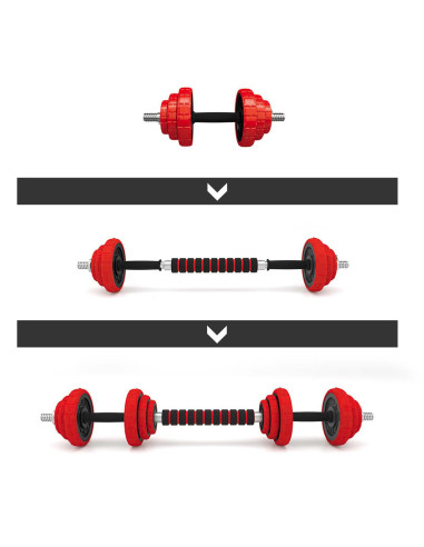КОМПЛЕКТ ДЪМБЕЛИ С ГУМЕНО ПОКРИТИЕ 20KG HMS