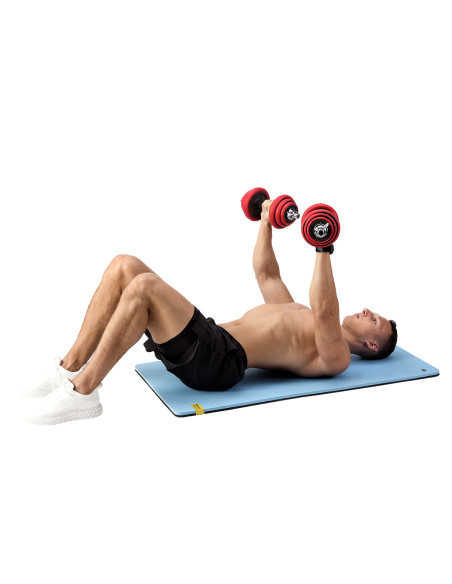 КОМПЛЕКТ ДЪМБЕЛИ С ГУМЕНО ПОКРИТИЕ 20KG HMS