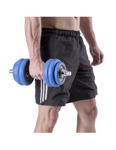 ДЪМБЕЛ-ЩАНГА С ГУМЕНО ПОКРИТИЕ 30КГ HMS