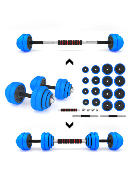 ДЪМБЕЛ-ЩАНГА С ГУМЕНО ПОКРИТИЕ 30КГ HMS