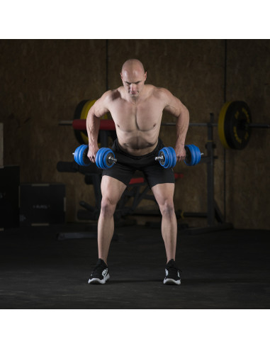 ДЪМБЕЛ-ЩАНГА С ГУМЕНО ПОКРИТИЕ 30КГ HMS