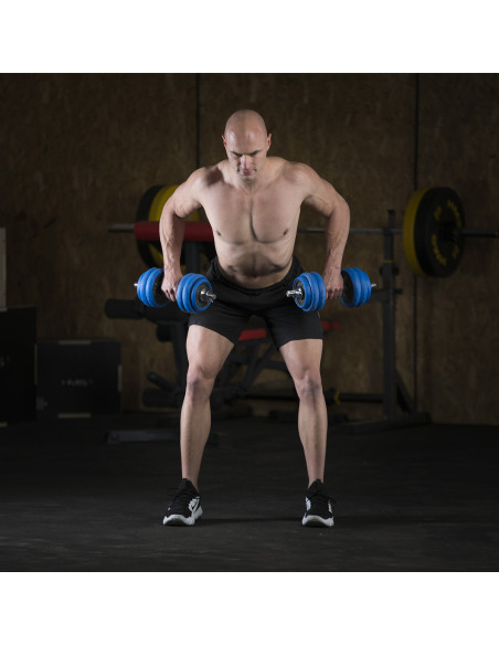 ДЪМБЕЛ-ЩАНГА С ГУМЕНО ПОКРИТИЕ 30КГ HMS