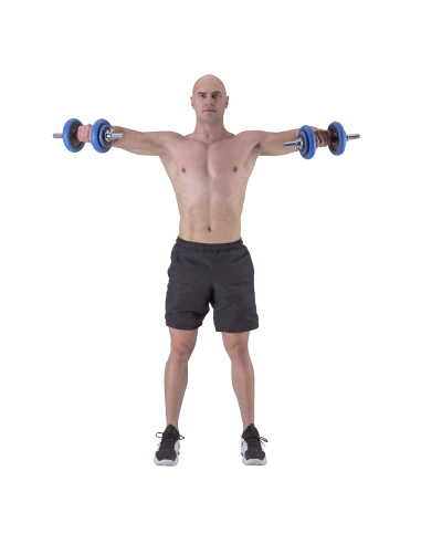 ДЪМБЕЛ-ЩАНГА С ГУМЕНО ПОКРИТИЕ 30КГ HMS