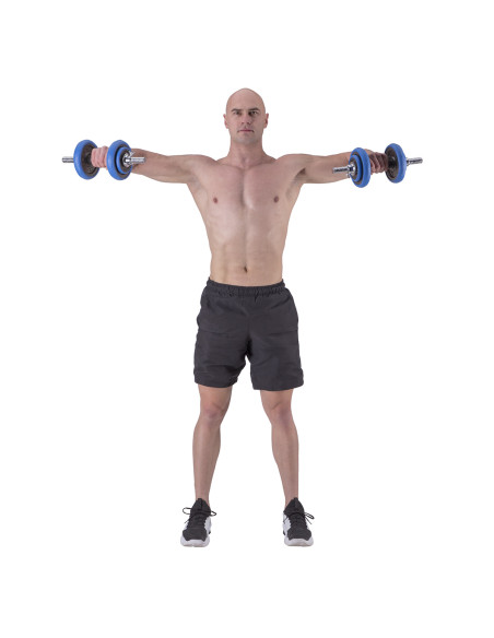 ДЪМБЕЛ-ЩАНГА С ГУМЕНО ПОКРИТИЕ 30КГ HMS