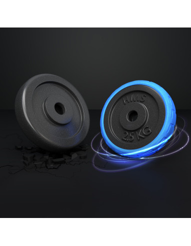 ДЪМБЕЛ-ЩАНГА С ГУМЕНО ПОКРИТИЕ 30КГ HMS