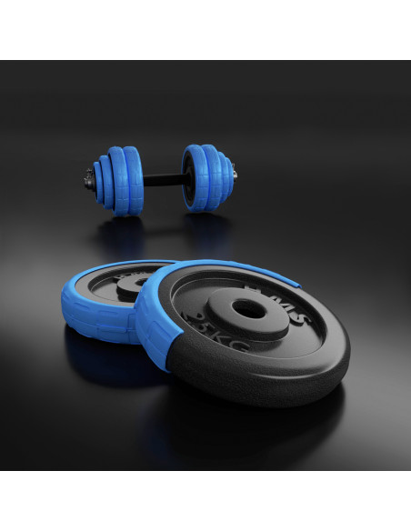 ДЪМБЕЛ-ЩАНГА С ГУМЕНО ПОКРИТИЕ 30КГ HMS