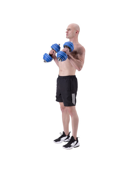 ДЪМБЕЛ-ЩАНГА С ГУМЕНО ПОКРИТИЕ 30КГ HMS