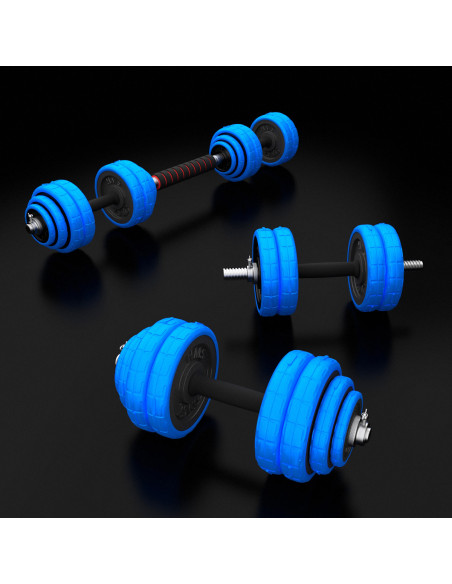 ДЪМБЕЛ-ЩАНГА С ГУМЕНО ПОКРИТИЕ 30КГ HMS