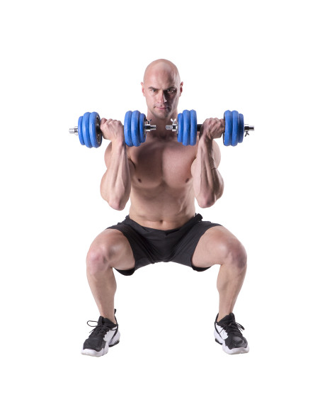 ДЪМБЕЛ-ЩАНГА С ГУМЕНО ПОКРИТИЕ 30КГ HMS