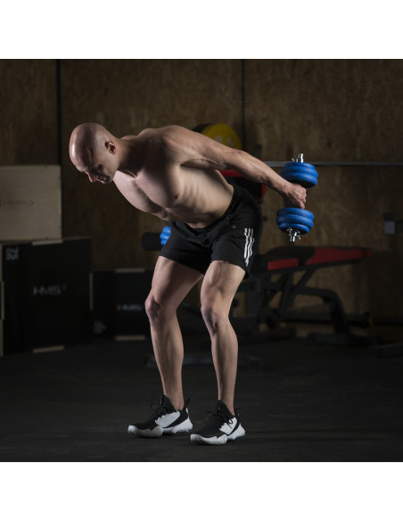 ДЪМБЕЛ-ЩАНГА С ГУМЕНО ПОКРИТИЕ 30КГ HMS