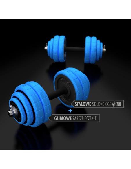 ДЪМБЕЛ-ЩАНГА С ГУМЕНО ПОКРИТИЕ 30КГ HMS