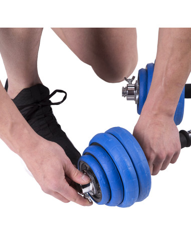 ДЪМБЕЛ-ЩАНГА С ГУМЕНО ПОКРИТИЕ 30КГ HMS