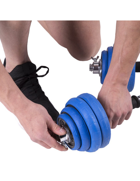 ДЪМБЕЛ-ЩАНГА С ГУМЕНО ПОКРИТИЕ 30КГ HMS