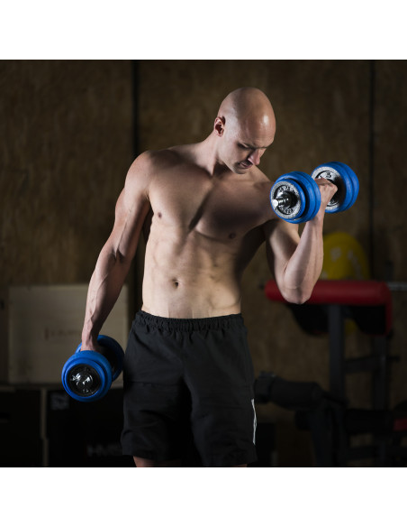 ДЪМБЕЛ-ЩАНГА С ГУМЕНО ПОКРИТИЕ 30КГ HMS