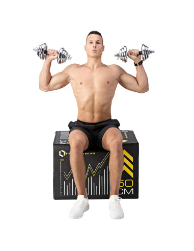 Дъмбели/Щанга в калъф, хромиран, 2х10 кг HMS