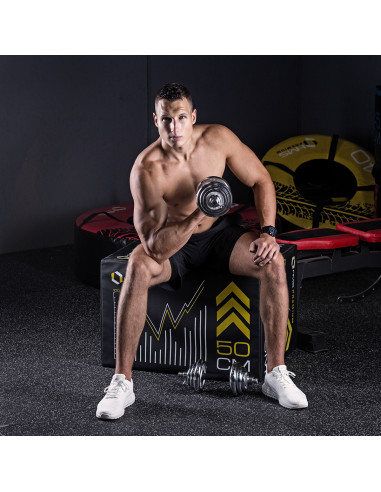 Дъмбели/Щанга в калъф, хромиран, 2х10 кг HMS