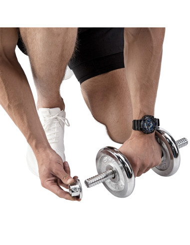 Дъмбели/Щанга в калъф, хромиран, 2х10 кг HMS