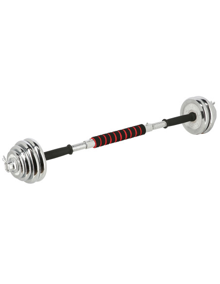 Дъмбели/Щанга в калъф, хромиран, 2х10 кг HMS